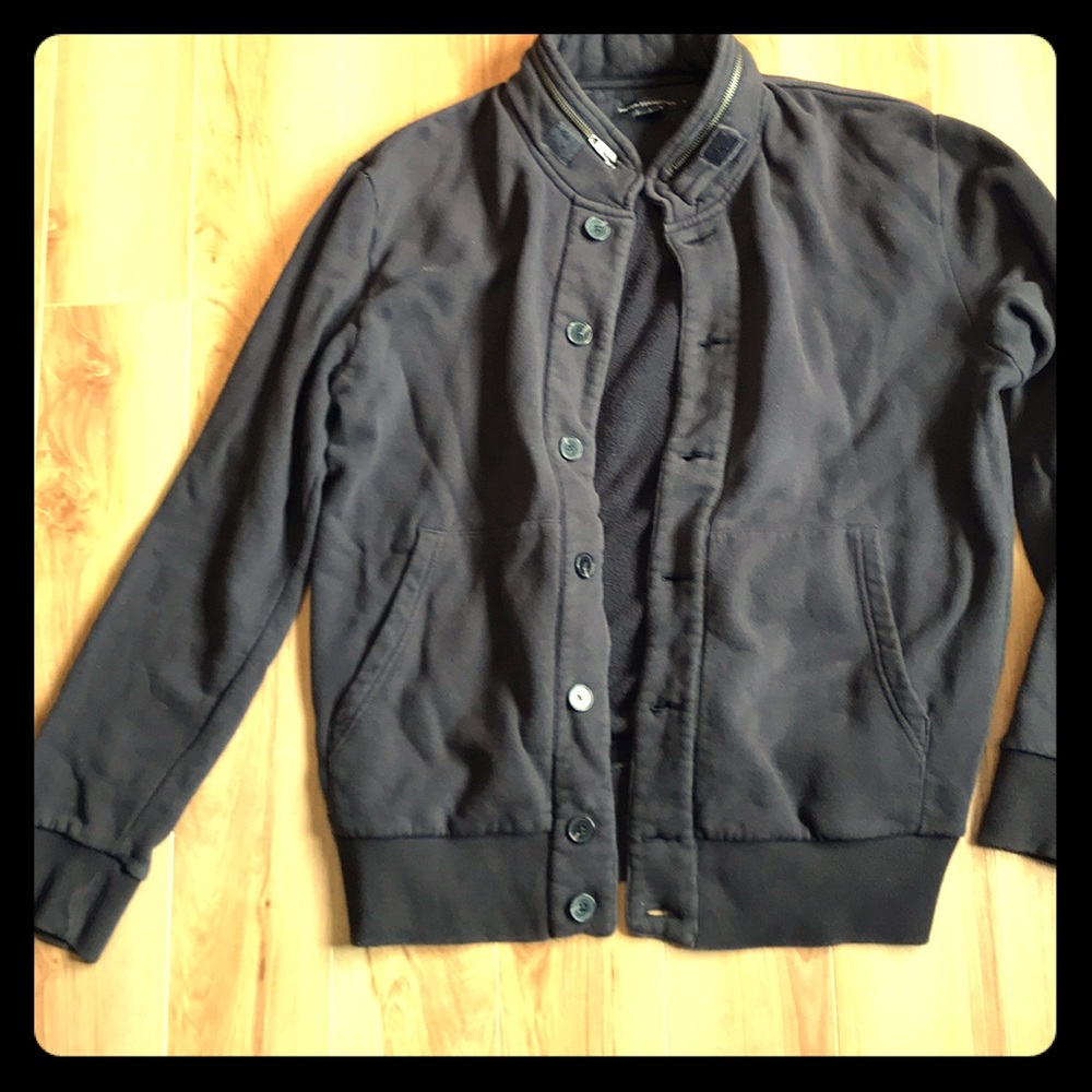 French connection button up sweater